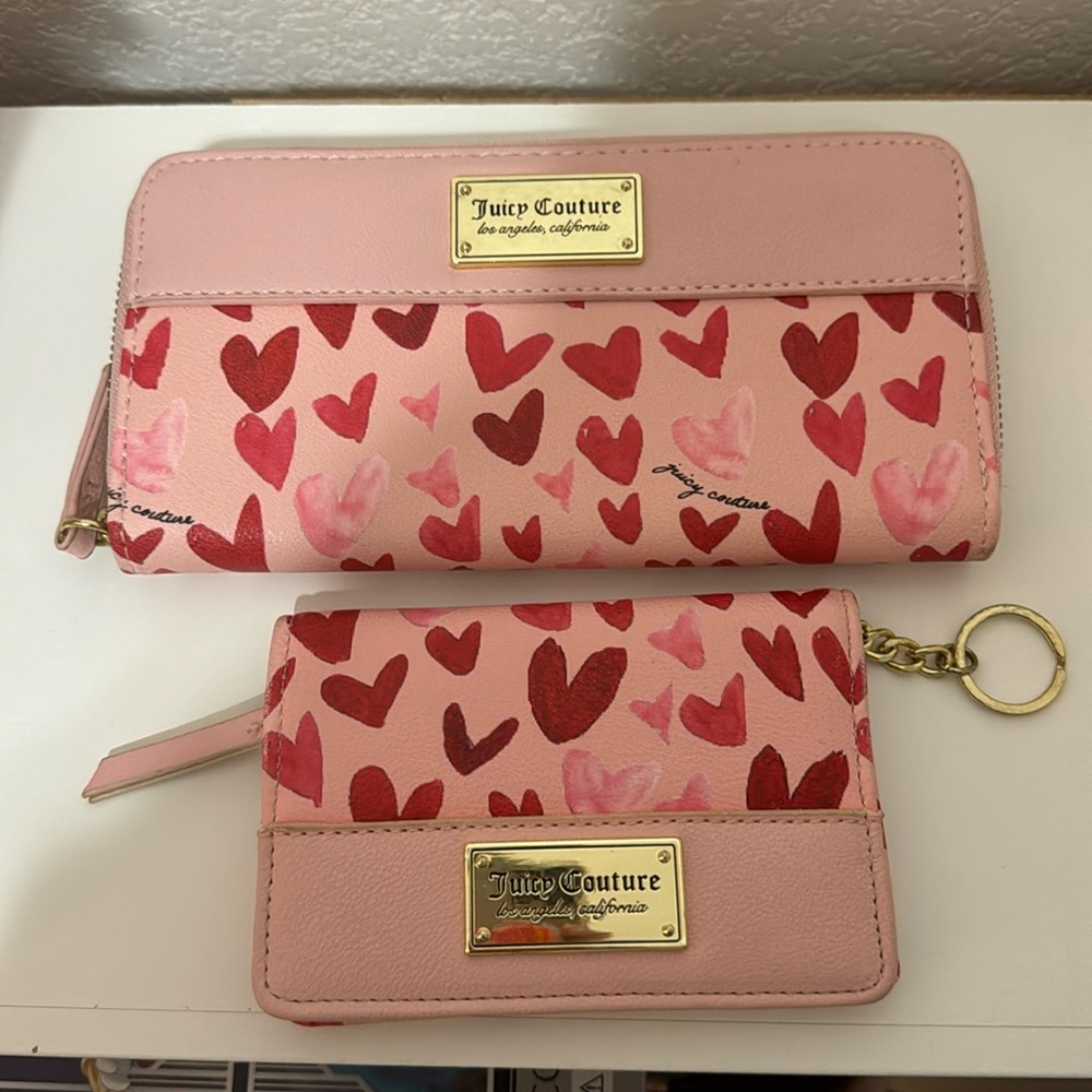 Juicy couture, heart ♥️ design, wallet, and cardholder
